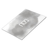 Graues Tischset Notizblock (angewinkelt)