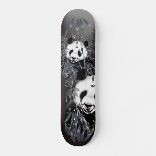 Graues Ton-Panda-Skateboard Skateboard (Vorderseite)
