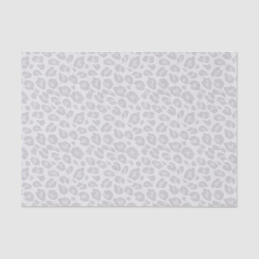 Graues Tonal Leopard-Druck-Seidenpapier Seidenpapier (Vorderseite)