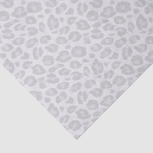 Graues Tonal Leopard-Druck-Seidenpapier Seidenpapier (Ausschnitt)
