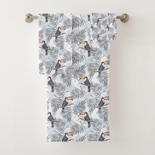 Graues Toucan Badhandtuch Set (Insitu)
