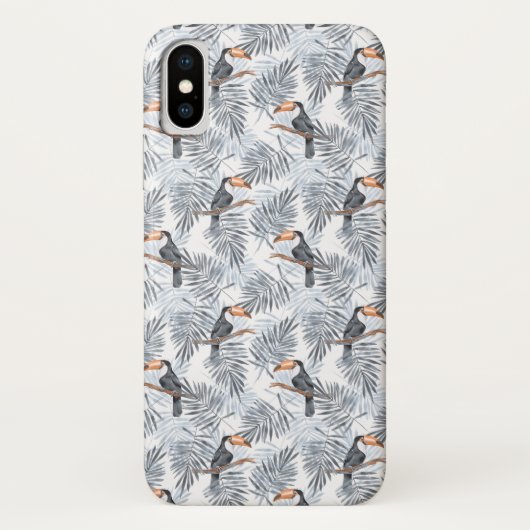 Graues Toucan Case-Mate iPhone Hülle (Rückseite)