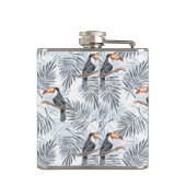 Graues Toucan Flachmann (Rückseite)