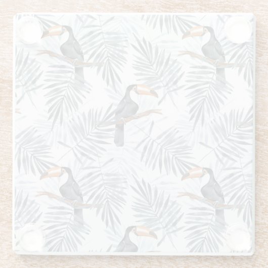 Graues Toucan Glasuntersetzer (Rückseite)