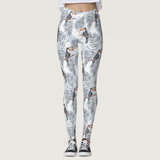 Graues Toucan Leggings (Vorderseite)