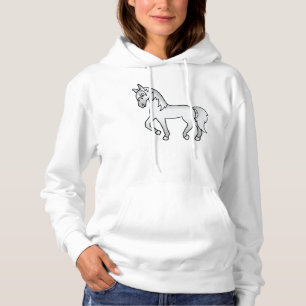 Graues Trabrillustration Süße Cartoon-Illustration Hoodie