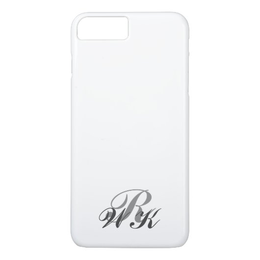 Graues & Transparent Monogramm iPhone 7 Plus Case-Mate iPhone Hülle (Rückseite)