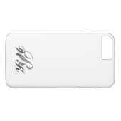 Graues & Transparent Monogramm iPhone 7 Plus Case-Mate iPhone Hülle (Rückseite (Horizontal))
