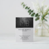 Graues Trend-Visitenkarte Visitenkarte (Stehend Vorderseite)