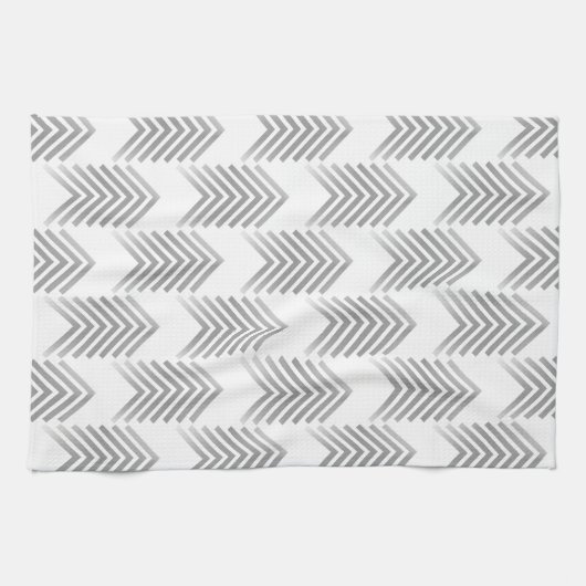 Graues Tribal Arrow Muster Handtuch (Horizontal)