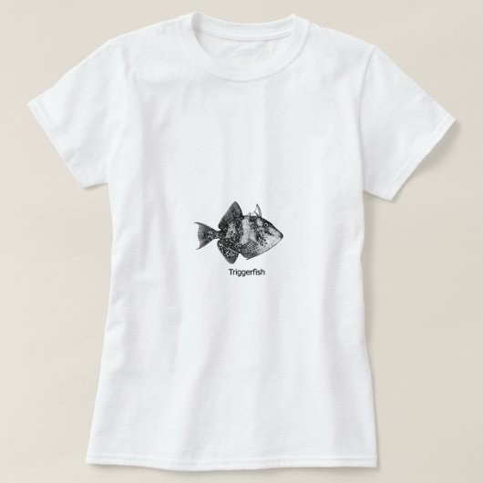Graues Triggerfish-Logo T-Shirt (Design vorne)