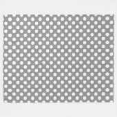 Graues Tupfenmuster Fleecedecke (Vorderseite (Horizontal))