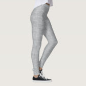 Graues Tweed-Leinenmuster  Leggings (Rechts)