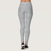 Graues Tweed-Leinenmuster  Leggings (Rückseite)