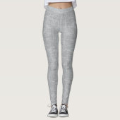 Graues Tweed-Leinenmuster  Leggings (Vorderseite)