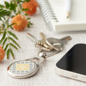 Graues u. lederfarbenes modernes Marokkaner Schlüsselanhänger (Seite)