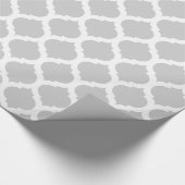 Graues u. weißes marokkanisches Muster Geschenkpapier (Ecke)