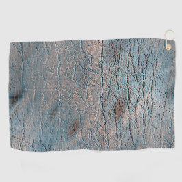 Graues und bräunliches Leder mit Satin-Farbe Golfhandtuch