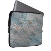 Graues und bräunliches Leder mit Satin-Farbe Laptopschutzhülle (Vorne Rechts)