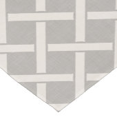 Graues und Elfenbeingitter | Modernes Bauernhaus Kurzer Tischläufer (Ecke)