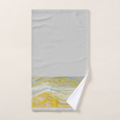 Graues und gelbes Abstraktes Badezimmer Handtuchha Badhandtuch Set (Handtuch)