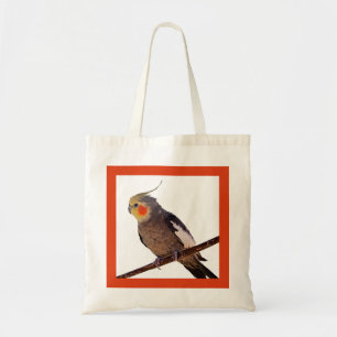 Graues und gelbes Cockatiel Pet Bird Color Foto Tragetasche