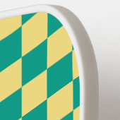 Graues und gelbes kariertes Muster Pickleball Schläger (Linke Seite)