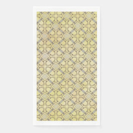 Graues und gelbes Skelett Serviette