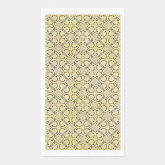 Graues und gelbes Skelett Serviette (Vorderseite)