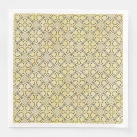 Graues und gelbes Skelett Serviette (Vorderseite)