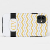Graues und gelbes Zickzack Monogramm iPhone 5 Fall Case-Mate iPhone Hülle (Rückseite (Horizontal))