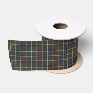 Graues und grünes Tartan-Karo Satinband