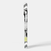 Graues und grünes Zigzags Personalisiertes Foto Case-Mate iPhone Hülle (Rückseite / Links)