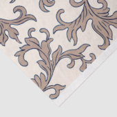 Graues und korallenblumengepresstes Papier (Ausschnitt)