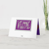 Graues und lila Design mit Text Karte (Rückseite)