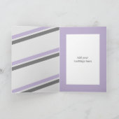 Graues und lila Foto und Kindergeburtstag Karte (Innenseite)