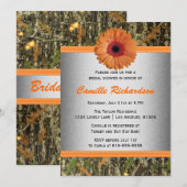 Graues und orange einladung (Vorne/Hinten)