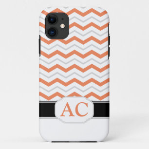 Graues und orangefarbenes Monogramm iPhone 5 Fall Case-Mate iPhone Hülle