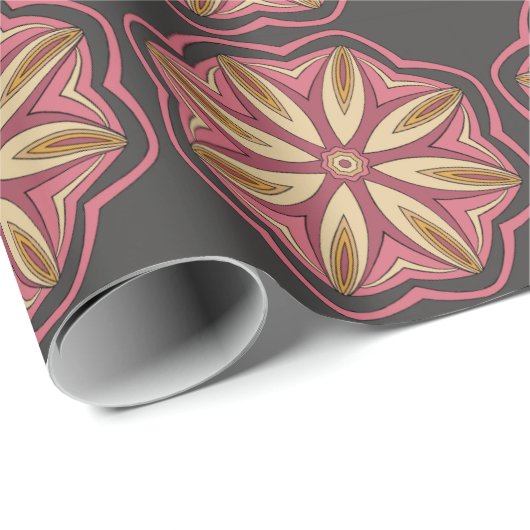 Graues und rosa Wrapping Paper Geschenkpapier (Rolleneckpunkt)