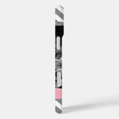 Graues und rosa Zigzags Personalisiertes Foto Case-Mate iPhone Hülle (Rückseite / Rechts)