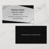 Graues und schwarzes Abstraktes Geschäft Visitenkarte (Vorne/Hinten)