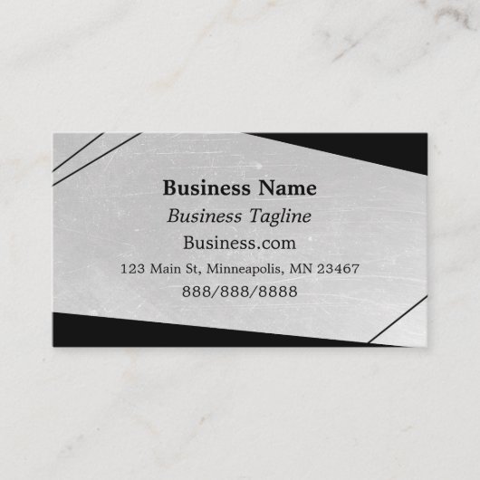 Graues und schwarzes Abstraktes Geschäft Visitenkarte (Vorderseite)