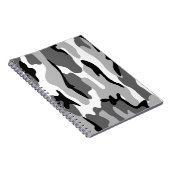 Graues und schwarzes Camouflage-SpiralNotebook Notizblock (Rechte Seite)