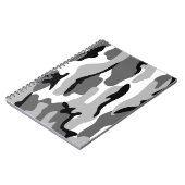 Graues und schwarzes Camouflage-SpiralNotebook Notizblock (Linke Seite)