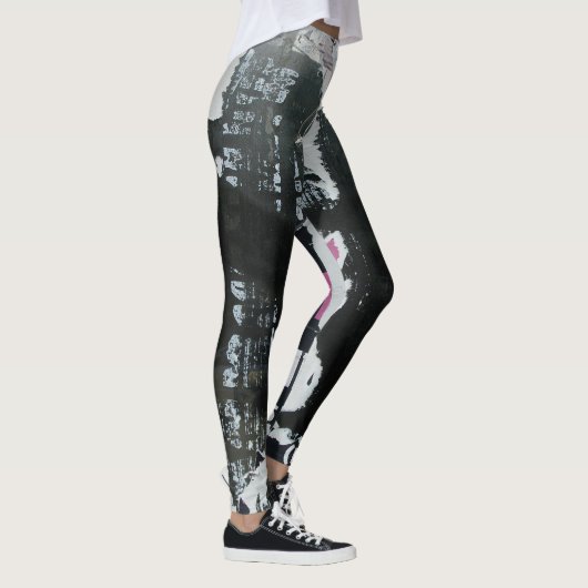 Graues und schwarzes Foto Leggings (Rechts)