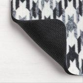 Graues und schwarzes Hahnentrittmuster Moderne Tex Mousepad (Ecke)