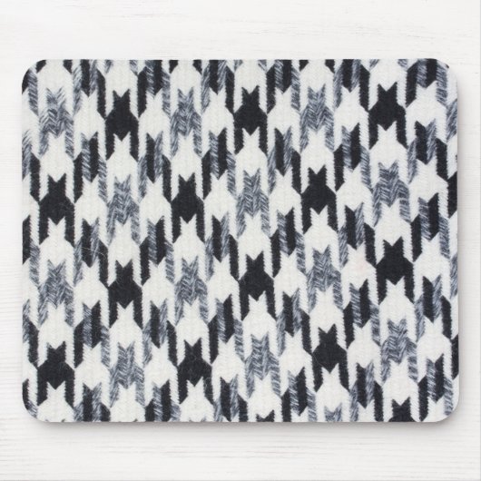 Graues und schwarzes Hahnentrittmuster Moderne Tex Mousepad (Vorne)