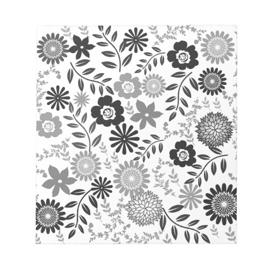Graues und schwarzes Muster Notizblock (Vorderseite)