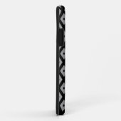 Graues und schwarzes Rautenmuster Case-Mate iPhone Hülle (Hinten/Rechts)