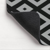 Graues und schwarzes Rautenmuster Mousepad (Ecke)